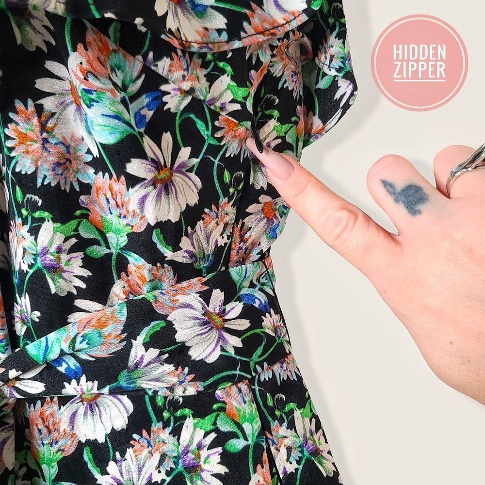 Sam Edelman | NWOT Ruffled Flutter Sleeve Floral Garden Jumpsuit | 2 - Picture 9 of 15